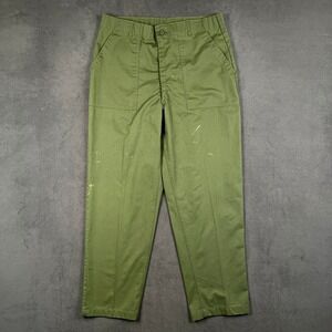 Vintage US Army OG-507 Utility Fatigue Trousers Mens 38x31 Green Measures 36x31
